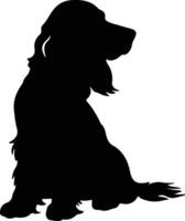 English Cocker Spaniel    black silhouette vector