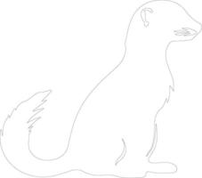 weasel  outline silhouette vector