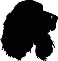 American Cocker Spaniel black silhouette vector