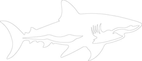 shark   outline silhouette vector