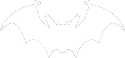 vampire bat  outline silhouette vector