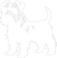 cañada de imaal terrier contorno silueta vector