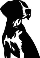 English Foxhound black silhouette vector