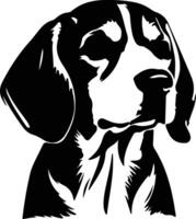 Beagle  silhouette portrait vector