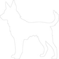 Capehuntingdog outline silhouette vector