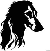 borzoi silueta retrato vector