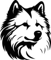 Samoyed  silhouette portrait vector