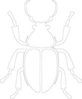 weevil  outline silhouette vector