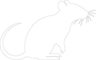 rat   outline silhouette vector