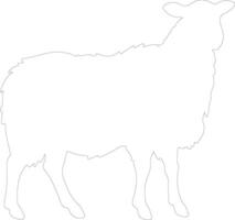 sheep   outline silhouette vector