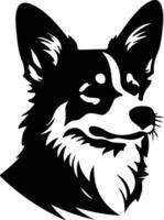 corgi silueta retrato vector