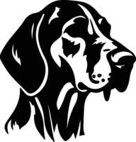 hueso rojo Coonhound silueta retrato vector