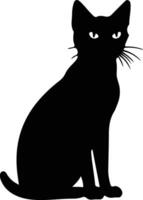 Siamese Cat  black silhouette vector