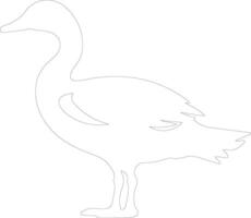 goose  outline silhouette vector