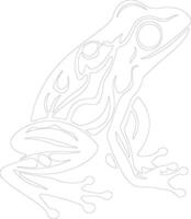 treefrog   outline silhouette vector