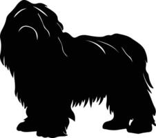 Komondor silhouette portrait vector