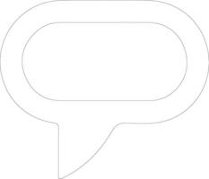 Comment icon outline silhouette vector