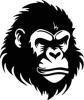 ape  silhouette portrait vector