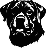 Rottweiler   black silhouette vector