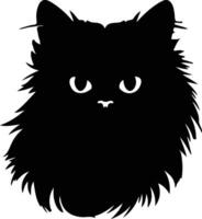 Persian Cat  silhouette portrait vector