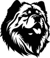 Chow Chow  silhouette portrait vector