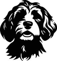 Cockapoo   black silhouette vector