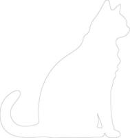 Foldex Cat  outline silhouette vector