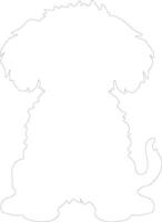 Bichon Frise  outline silhouette vector