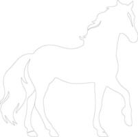 caballo contorno silueta vector