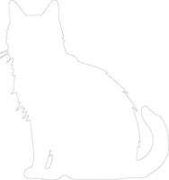 Suphalak Cat outline silhouette vector