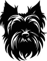 Skye Terrier silhouette portrait vector