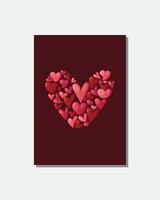 valentine love doodle card illustration vector