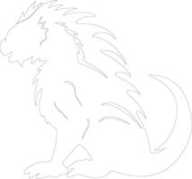 basilisk outline silhouette vector