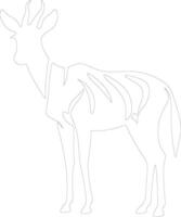 okapi  outline silhouette vector