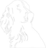 Irish Setter  outline silhouette vector