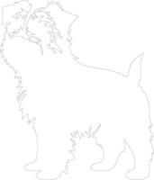 Norfolk Terrier  outline silhouette vector