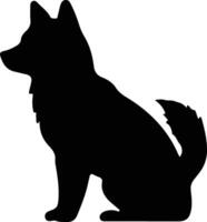 Shiba Inu   black silhouette vector