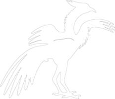 Archaeopteryx  outline silhouette vector