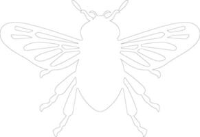 cigarra contorno silueta vector