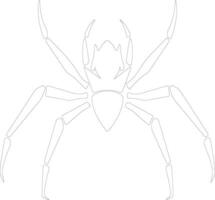 assassin bug  outline silhouette vector