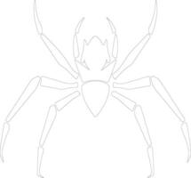 assassin bug  outline silhouette vector