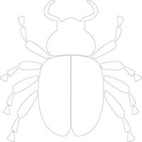 weevil  outline silhouette vector