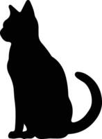 Arabian Mau Cat  black silhouette vector
