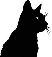 Australian Mist Cat  silhouette portrait vector