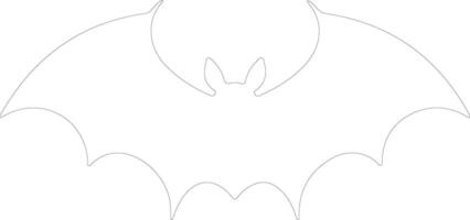 Bat  outline silhouette vector