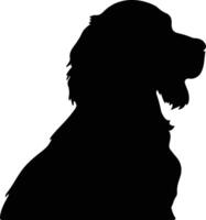 Field Spaniel    black silhouette vector