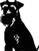 Airedale Terrier  black silhouette vector