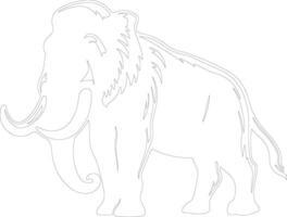 mamut contorno silueta vector