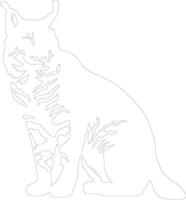 bobcat outline silhouette vector