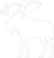 moose  outline silhouette vector